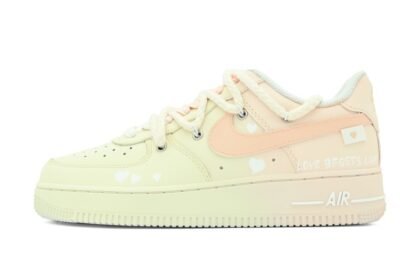 Custom Air Force 1 Shoes Beige Peach Love Begets Love