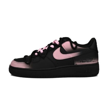 Custom Air Force 1 Shoes Black Pink Sweet Trap