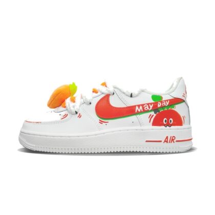 Custom Air Force 1 Shoes Orange White Carrot Head