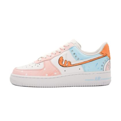 Custom Air Force 1 Shoes Pink Blue Sailor Deer