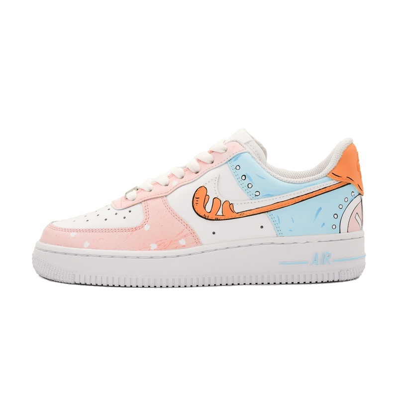 Custom Air Force 1 Shoes Pink Blue Sailor Deer