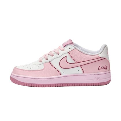 Custom Air Force 1 Shoes Pink White Lucky Charm