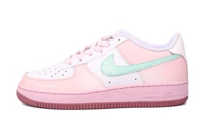 Custom Air Force 1 Shoes Pink White Mint Snow