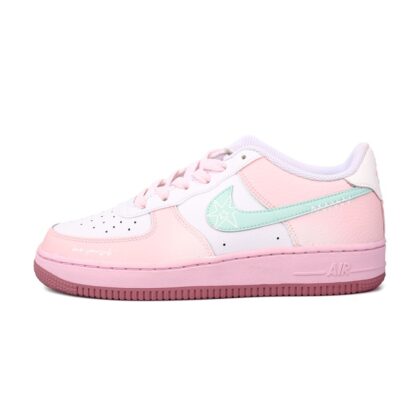 Custom Air Force 1 Shoes Pink White Mint Snow