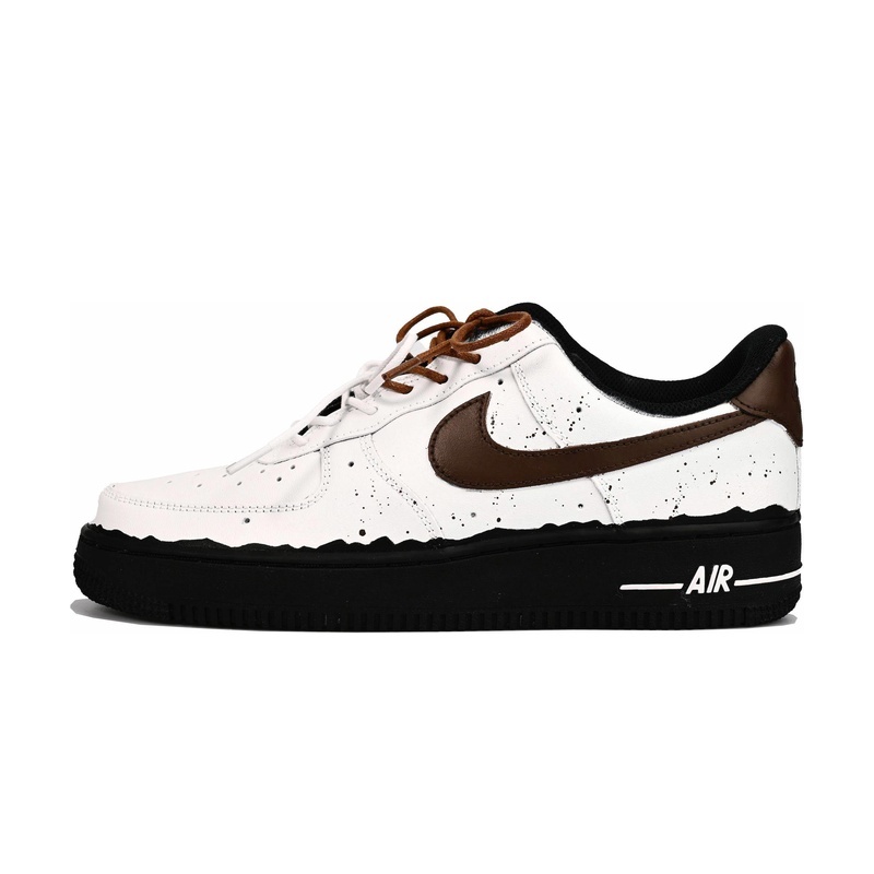 Custom Air Force 1 Shoes White Brown Milk Chocolate