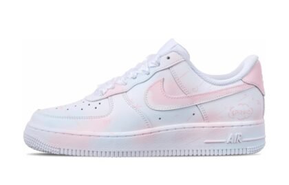 Custom Air Force 1 Shoes White Pink Spring Songs