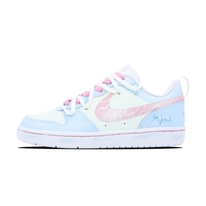 Custom Court Shoes Blue Pink Sea Mist