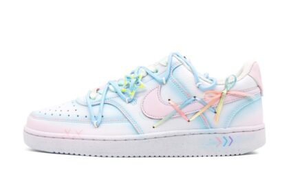 Custom Court Shoes Blue White Serene Sky