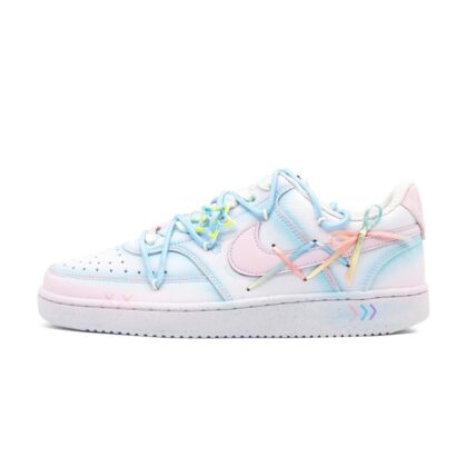 Custom Court Shoes Blue White Serene Sky