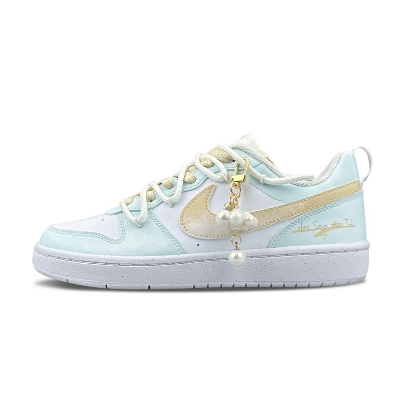 Custom Court Shoes Light Blue Beige Sea Salt Cocoa