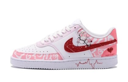 Custom Court Shoes Pink White Cupid Rose