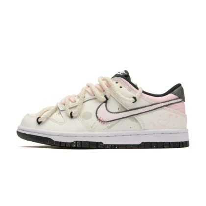 Custom Dunk Shoes Beige Pink Whale Dream