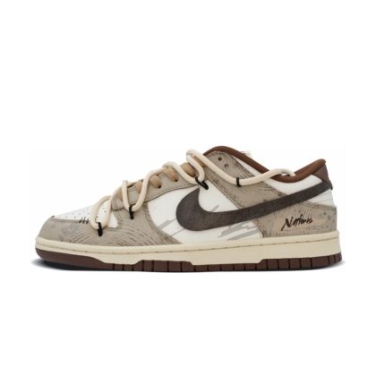Custom Dunk Shoes Beige White Vintage Vibes