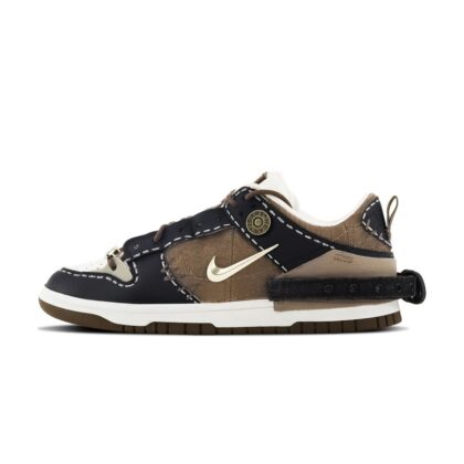 Custom Dunk Shoes Black Brown Western Charm