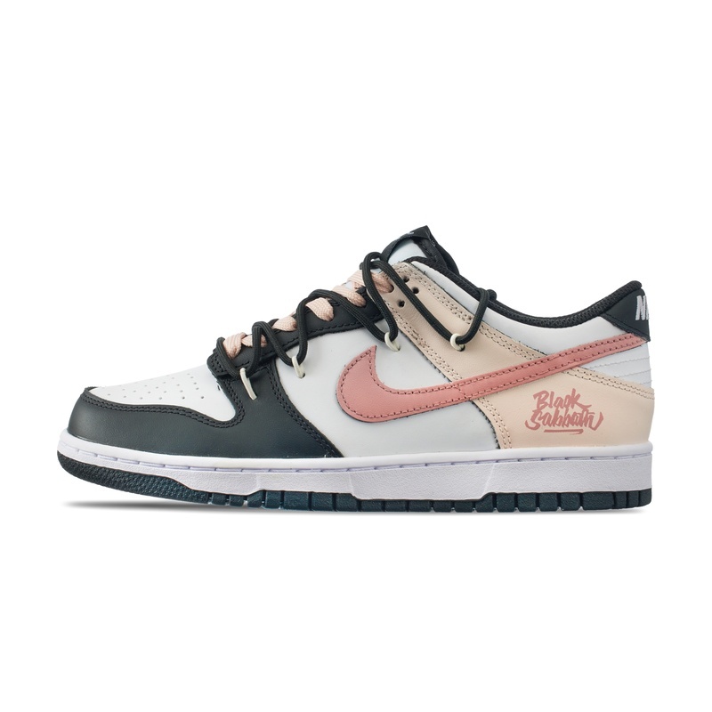 Custom Dunk Shoes Black Pink White Peach Summer