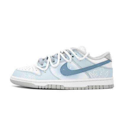 Custom Dunk Shoes Blue White Graffiti Angel