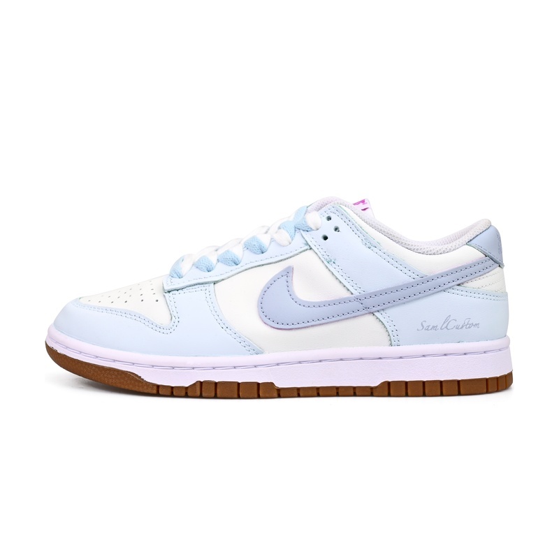 Custom Dunk Shoes White Blue Foam Candy