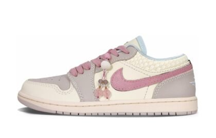 Custom Jordan Shoes Beige Pink Simple Life