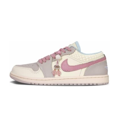 Custom Jordan Shoes Beige Pink Simple Life