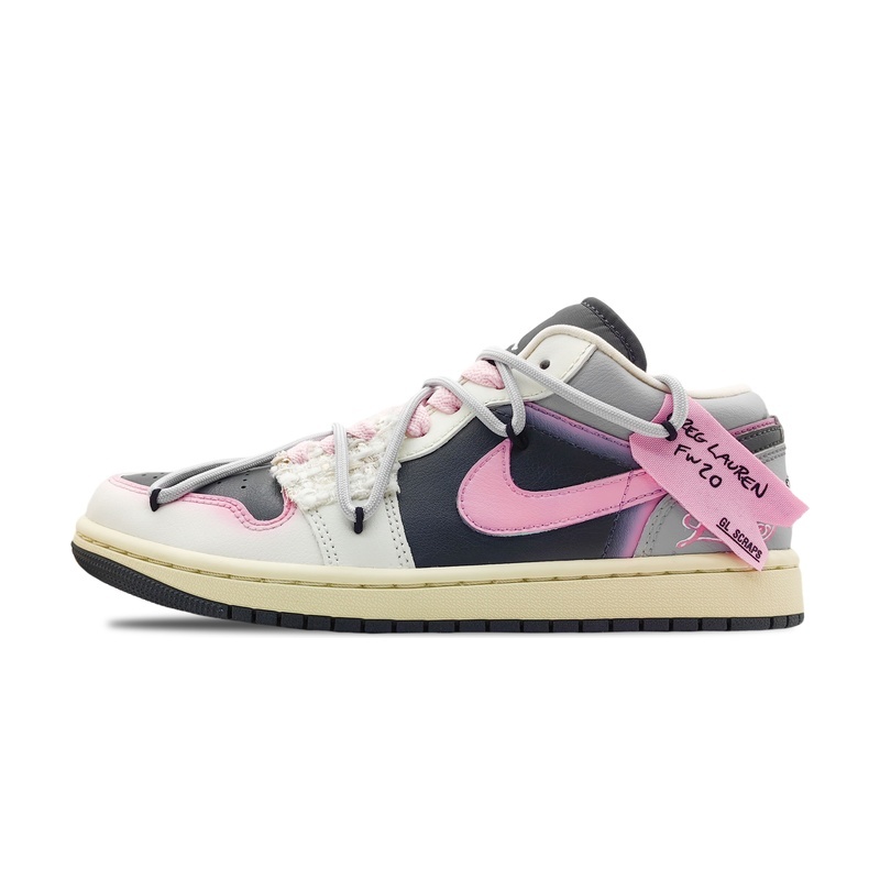 Custom Jordan Shoes Black Pink Love Post