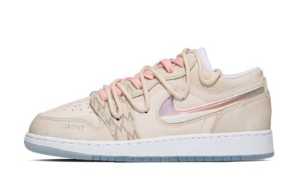 Custom Jordan Shoes Light Pink Beige Summer Simplicity