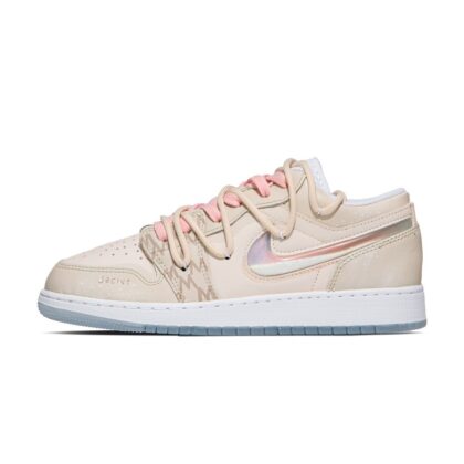 Custom Jordan Shoes Light Pink Beige Summer Simplicity