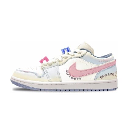 Custom Jordan Shoes White Blue Gentle Whisper