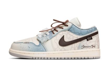 Custom Jordan Shoes White Gray Urban Vintage